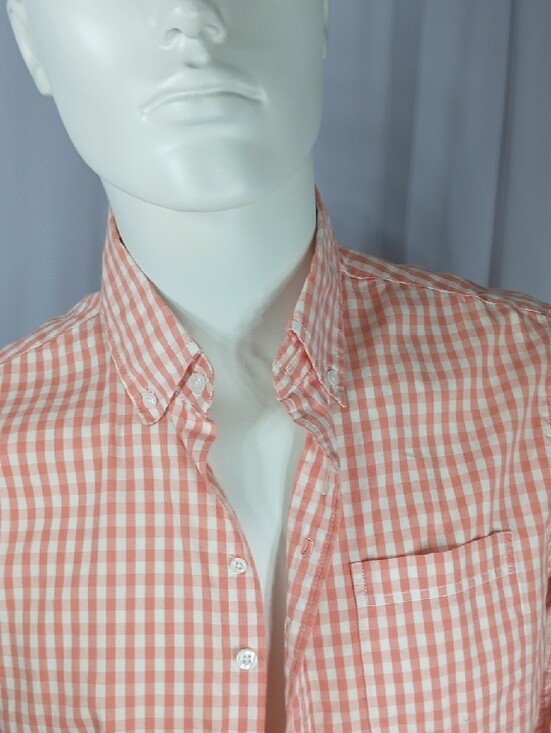 johnnie-O Other - Johnnie O mens large pink or coral gingham long sleeve cotton shirt